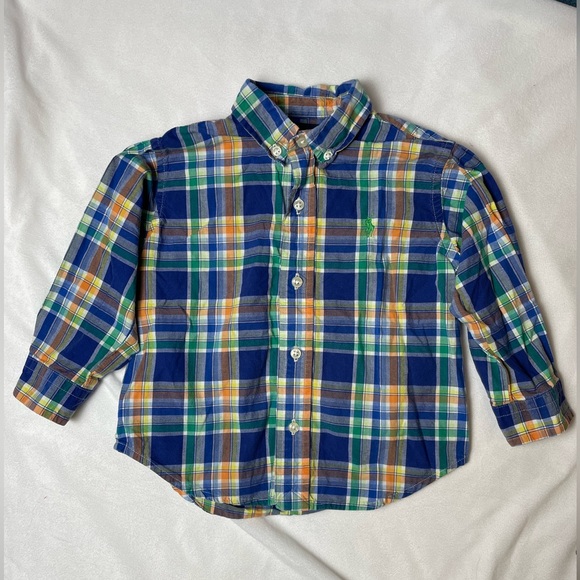 Ralph Lauren Long Sleeve Button Down Shirt Size 24 Months - Picture 1 of 4
